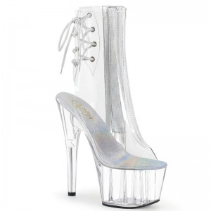 Pleaser Adore-1018C Stiefel Damen Clear | MPZHMOKUD