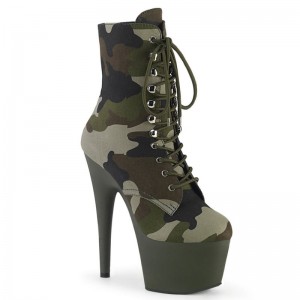 Pleaser Adore-1020CAMO Stiefel Damen Camouflage | MQPYWAEYR