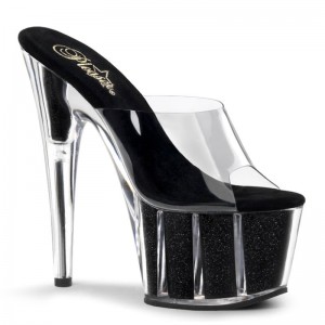 Pleaser Adore-701G Plateau High Heels Damen Schwarz | BCPKVWZMH