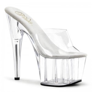 Pleaser Adore-701 Plateau High Heels Damen Clear | USIPIJQGD