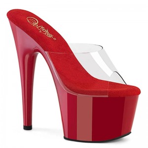 Pleaser Adore-701 Plateau High Heels Damen Rot | ZKTHTJQWK