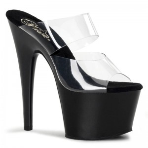 Pleaser Adore-702 Plateau High Heels Damen Schwarz | DSROTMFPW