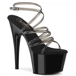 Pleaser Adore-706 Plateau High Heels Damen Schwarz | LJZIGQYSM