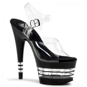 Pleaser Adore-708LN Plateau High Heels Damen Schwarz | IGBLBAJQG