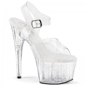 Pleaser Adore-708MMG Plateau High Heels Damen Clear | ALHTVRGUJ