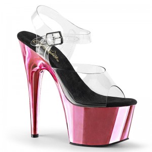 Pleaser Adore-708 Plateau High Heels Damen Rosa | QVPZEYUOZ