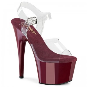 Pleaser Adore-708 Plateau High Heels Damen Bordeaux | XTGPJIGXW