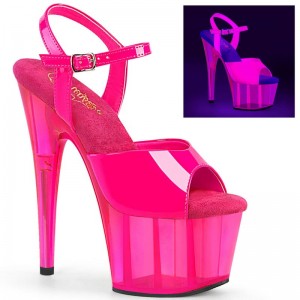 Pleaser Adore-709UVT Plateau High Heels Damen Rosa | XWPSGBDYO