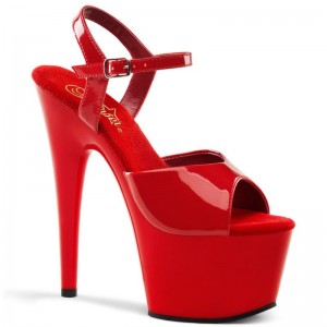 Pleaser Adore-709 Plateau High Heels Damen Rot | JESYAQOWF