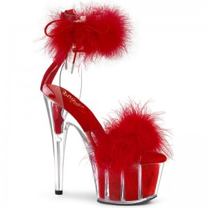 Pleaser Adore-724F Plateau High Heels Damen Rot | RCJHTGPOZ