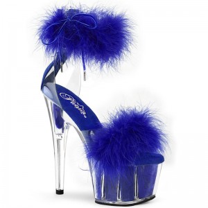 Pleaser Adore-724F Plateau High Heels Damen Blau | BDFAXVKJW