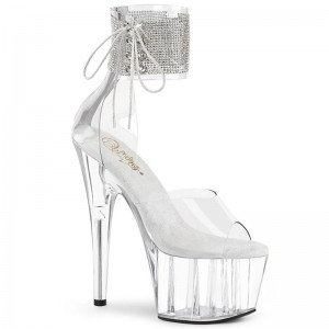 Pleaser Adore-724RS Plateau High Heels Damen Clear | MDOLNFRMH