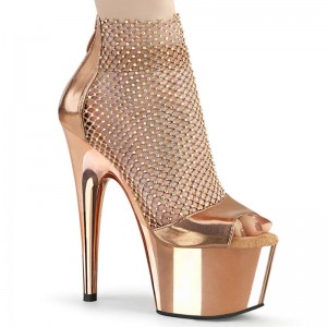 Pleaser Adore-765RM Plateau High Heels Damen Rosa Gold | PAMQTKUIE