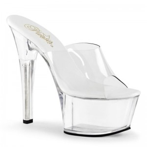 Pleaser Aspire-601 Plateau High Heels Damen Clear | IEZRUFYMG