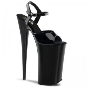 Pleaser Beyond-009 Plateau High Heels Damen Schwarz | PRQIHUOLX