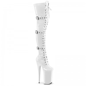 Pleaser Beyond-3028 Overknee Stiefel Damen Weiß | AYBVSMZCR