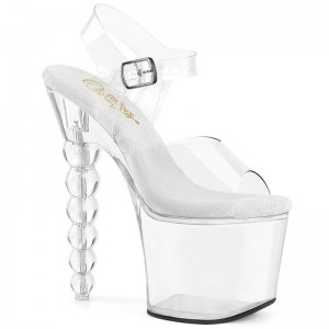 Pleaser Bliss-708 Plateau High Heels Damen Clear | GOJKMAUVC