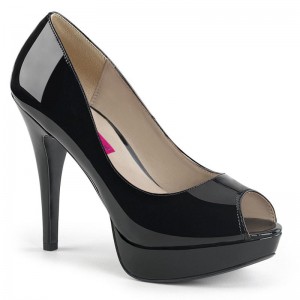 Pleaser Chloe-01 Pumps Damen Schwarz | TMVEHWTDA