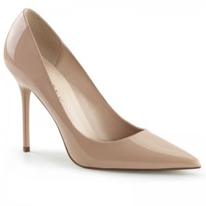 Pleaser Classique-20 Pumps Damen Beige | EXGLUBKRA