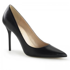 Pleaser Classique-20 Vegan Leather Pumps Damen Schwarz | UBEFDMHCT