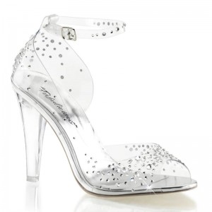 Pleaser Clearly-430RS Highheels Damen Clear | KEVPATFMR