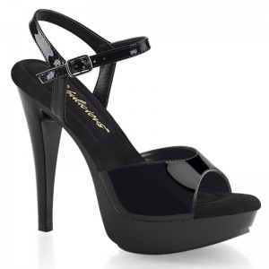 Pleaser Cocktail-509 Plateau High Heels Damen Schwarz | NFZOFIZTD