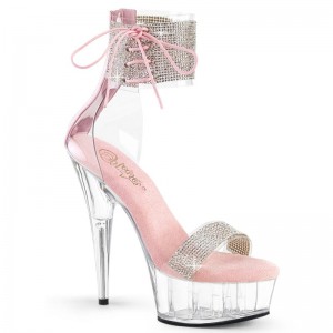 Pleaser Delight-627RS Plateau High Heels Damen Rosa | MPFAOHAQR