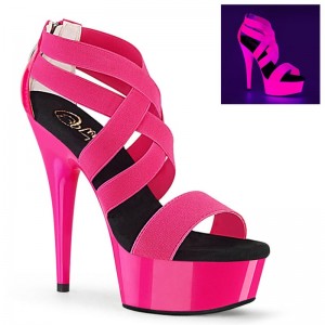 Pleaser Delight-669UV Plateau High Heels Damen Rosa | XFBICQTOA