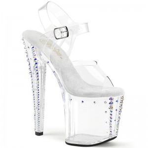 Pleaser Enchant-708RS-02 Plateau High Heels Damen Clear | ICGKAETYP