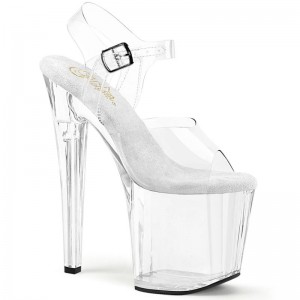 Pleaser Enchant-708 Plateau High Heels Damen Clear | NDGOPODXB