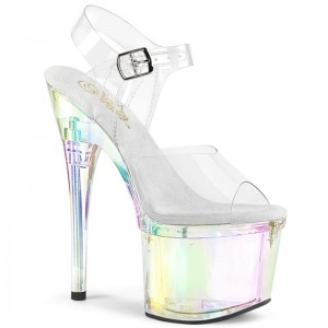 Pleaser Esteem-708RBP Plateau High Heels Damen Clear | PZWXQULWA