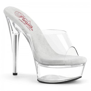 Pleaser Excite-601 Plateau High Heels Damen Clear | EDZOPDVGM