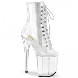 Pleaser Flamingo-1020C Stiefel Damen Clear | FEBTFZKPY