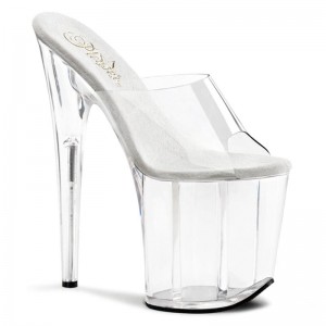 Pleaser Flamingo-801 Plateau High Heels Damen Clear | QPDVWJPKN