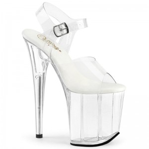 Pleaser Flamingo-808VL Plateau High Heels Damen Clear | MGZXTXIMR