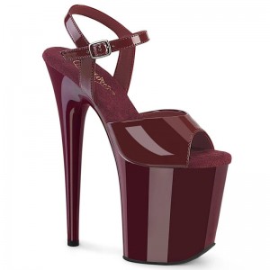 Pleaser Flamingo-809 Plateau High Heels Damen Bordeaux | VBDKUDNWB