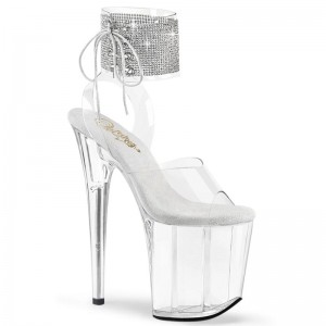 Pleaser Flamingo-891-2RS Plateau High Heels Damen Clear | WSXDLHQID