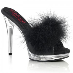 Pleaser Glory-501F-8 Pantoletten Damen Schwarz | OLDUNKAGR