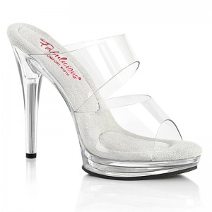 Pleaser Glory-502 Plateau High Heels Damen Clear | PSAFNEKFC