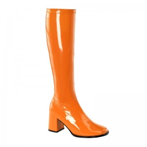 Pleaser Gogo-300 Kniehohe Stiefel Damen Orange | CHGPKDSOJ