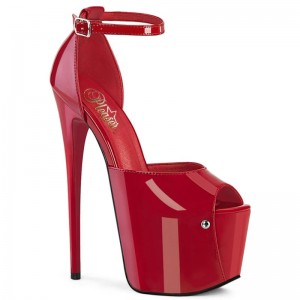 Pleaser Jubilant-15 Plateau High Heels Damen Rot | HURYMNJQT