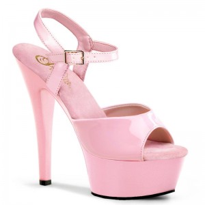 Pleaser Kiss-209 Plateau High Heels Damen Rosa | FNXKXQYCU