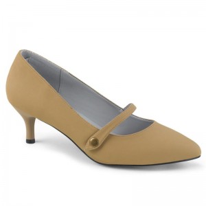 Pleaser Kitten-03 Pumps Damen Beige | MJQFLNFOT