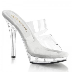 Pleaser Lip-102 Plateau High Heels Damen Clear | FMXAHQPAL