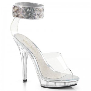 Pleaser Lip-142 Highheels Damen Clear | NOMVRVPWI