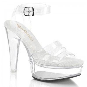 Pleaser Martini-505 Plateau High Heels Damen Clear | RYJBHULIK