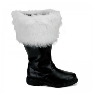 Pleaser Santa-106WC Vegan Leather Kniehohe Stiefel Damen Schwarz Weiß | VRZBVGQDH