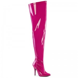 Pleaser Seduce-3000WC Overknee Stiefel Damen Rosa | LOCWRFCTQ