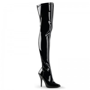 Pleaser Seduce-3000 Overknee Stiefel Damen Schwarz | OHXYRJOMY