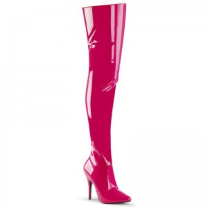 Pleaser Seduce-3010 Overknee Stiefel Damen Rosa | AKPBVXDAW